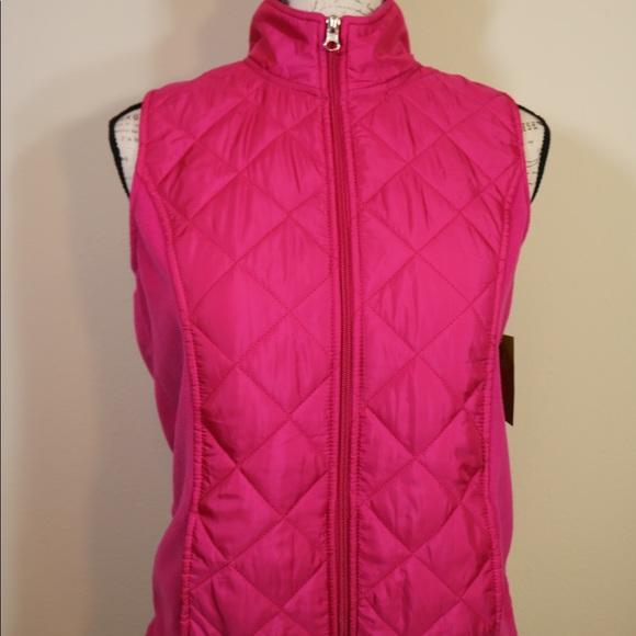 New with tags pink vest zip jacket small - Picture 3 of 8